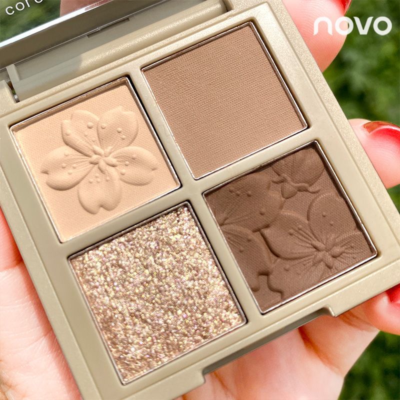 OEM customized four-color eyeshadow NOVO eyeshadow palette, matte, pearlescent and earth tone, OEM makeup processing ODM Application Scenario