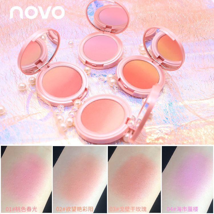 NOVO5259 Sweet and tender gradient blush nude makeup looks natural and radiant. Source manufacturer of two-color makeup details Picture