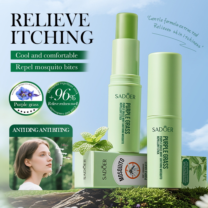 SADOER Peppermint Soothing Mosquito Repellent Stick (Foreign Language Version) 7g full figure
