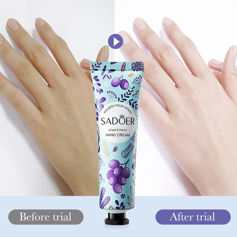 SADOER Grape Hand Cream for autumn and winter anti-cracking, moisturizing and hydrating hand cream cross-border export wholesale Item Picture