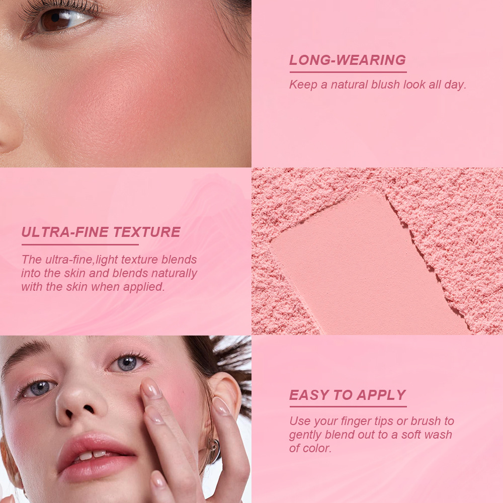 USHAS Cross-border best-selling Moisturizing Lip Blush, Lip Gloss, color-enhancing Blush with powder puff Set wholesale UCS002 Specification drawing
