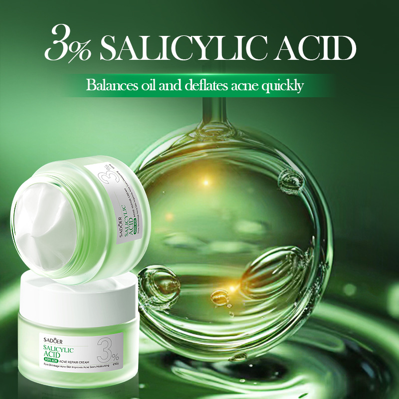 All-english SADOER salicylic acid Acne Cream, student Acne Moisturizing Cream, cross-border export wholesale details Picture