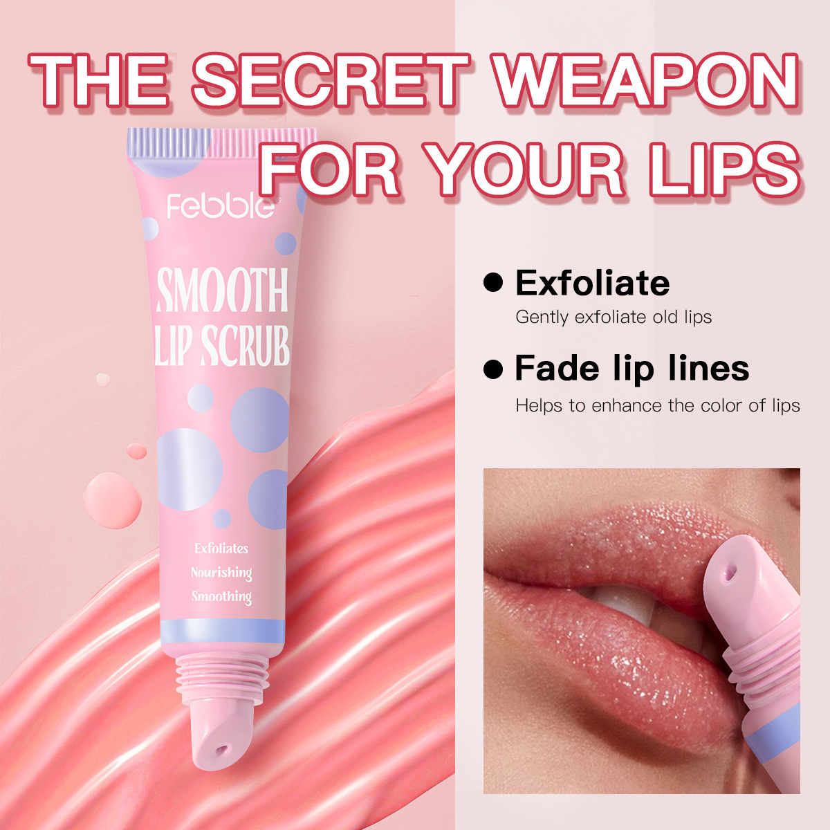 Febble Cross-border Lip Polka Dot Scrub Moisturizing, Hydrating and Hydrating Wholesale FBC067 details Picture