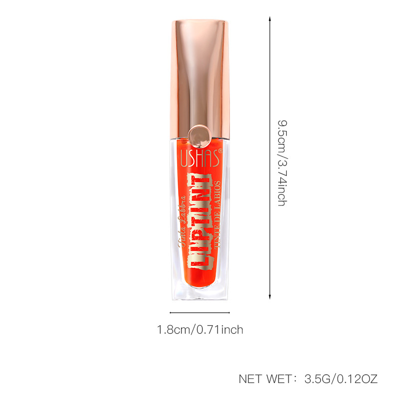 USHAS European and American cross-border stock lipstick water long-lasting makeup effect, not easy to fade, non-stick cup waterproof lip gloss LG2584 Item Picture
