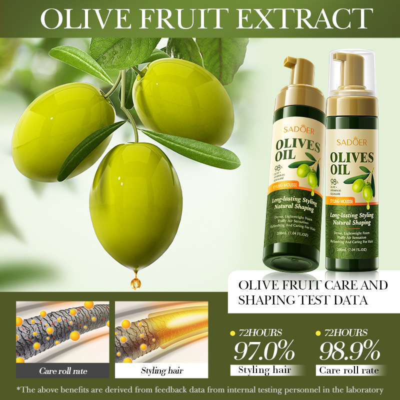 Cross-border wholesale of SADOER olive oil nourishing, shaping, mousse styling and voluminous hair wax Item Picture