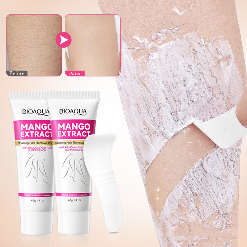 All-english BIOAOUA Mango Soothing Hair Removal Cream, non-irritating armpit and Leg hair Removal cream, cross-border export wholesale Item Picture