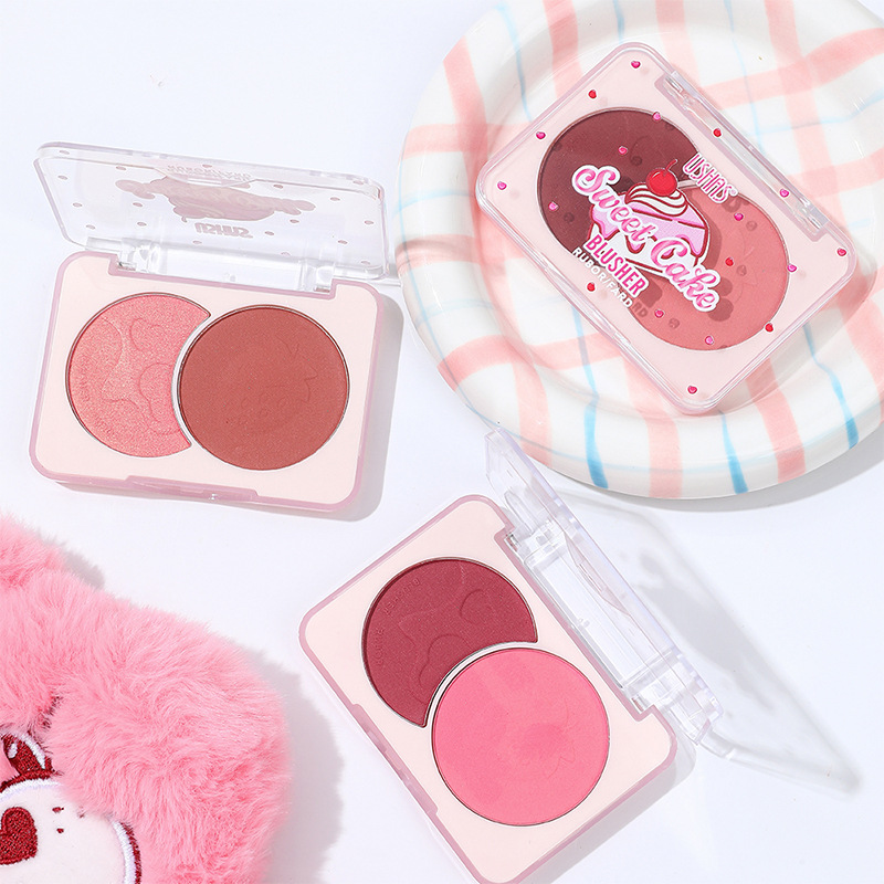 USHAS cross-border stock blush from Europe and America is light, fine, long-lasting waterproof, and can enhance your complexion naturally. UF055 details Picture