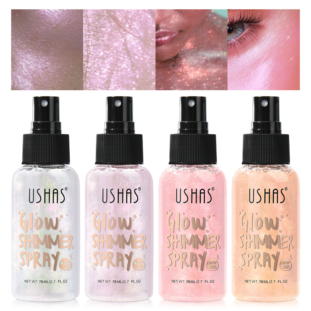 USHAS Cross-border in-stock bestseller Liquid Highlighter Brightening Foundation, Concealer Long-lasting Waterproof Glitter UFS003 full figure
