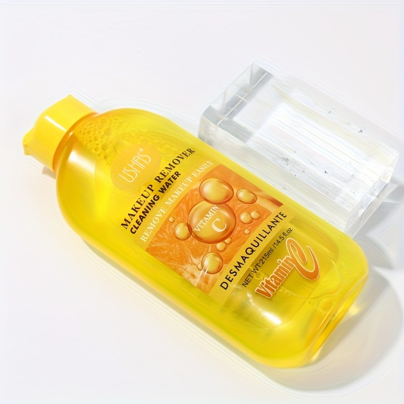 USHAS Cross-border exclusive product in stock: Makeup Remover Water, Cleansing, Moisturizing, Nourishing, Gentle and non-irritating, 215ML details Picture