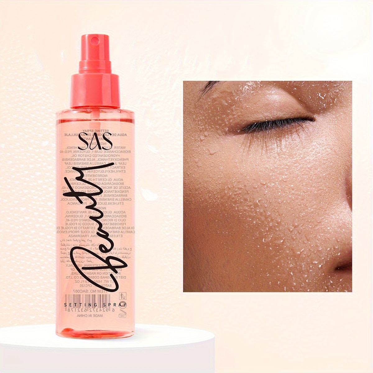 USHAS European and American cross-border stock Setting and Shaping Spray, Waterproof, sweat-proof and long-lasting Makeup Spray SAC067 full figure
