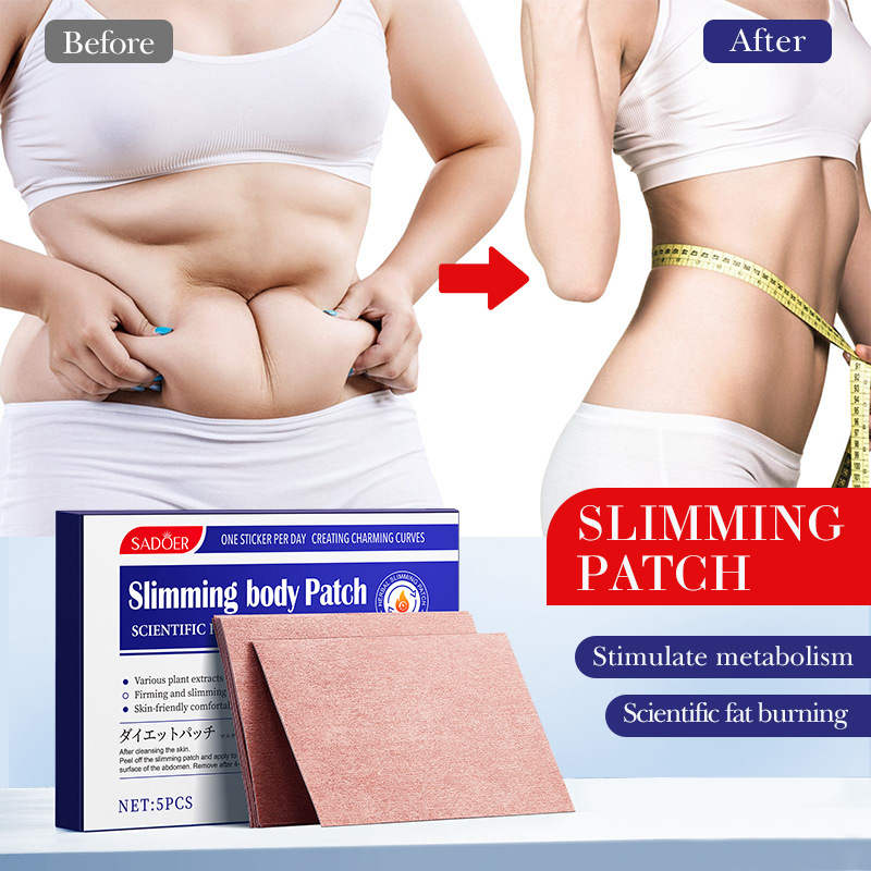 SADOER Slimming Mask Navel Patch (Foreign Language Version) (Color Box + Slimming Patch 5 pieces) Specification drawing