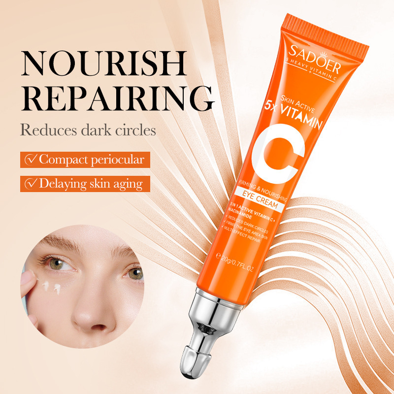 Cross-border export wholesale of SADOER Five-layer Vitamin C Whitening Multi-Effect Repair Vitamin C skin care product Set in full English Specification drawing