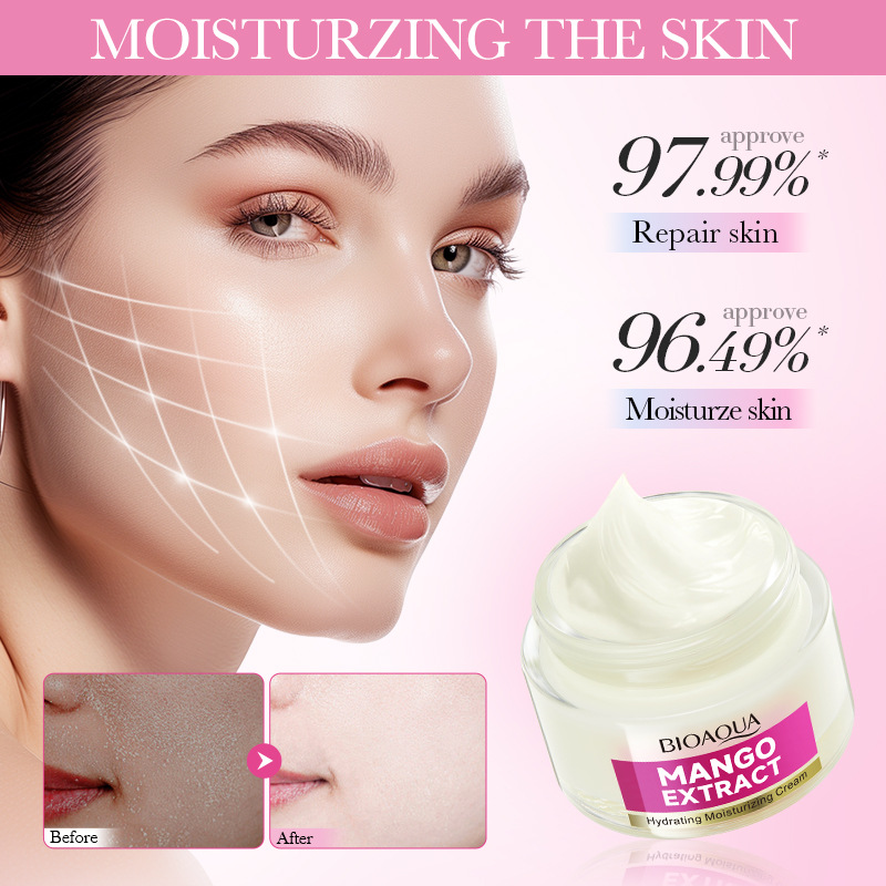 BIOAOUA Mango Hydrating Moisturizing Cream for Delicate Skin Cross-border export wholesale Specification drawing