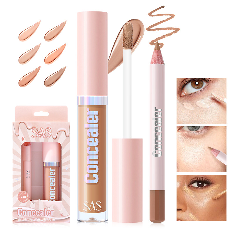 USHAS European and American cross-border stock Concealer Pen + Concealer Liquid Set Concealer Lasting Concealer Pen SAC075 full figure
