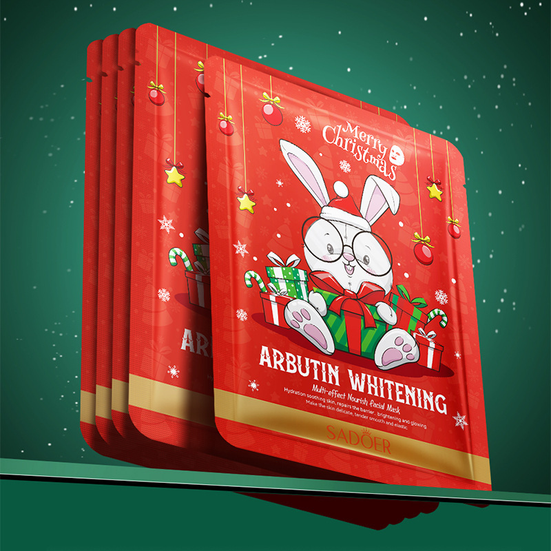 Cross-border wholesale of SADOER Christmas arbutin Whitening Facial mask and hydrating facial Mask in English Item Picture