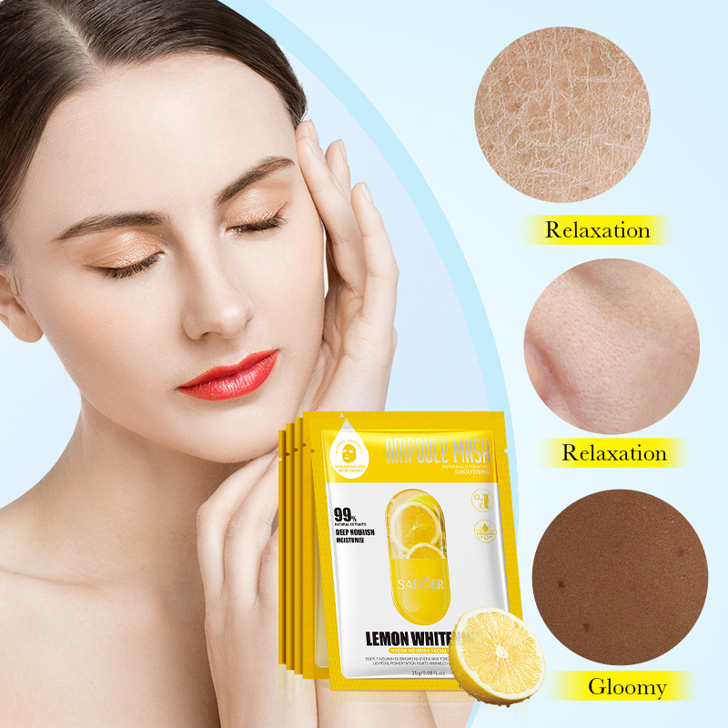 All-english SADOER Lemon Whitening, Hydrating and Nourishing Mask Cross-border export wholesale Application Scenario
