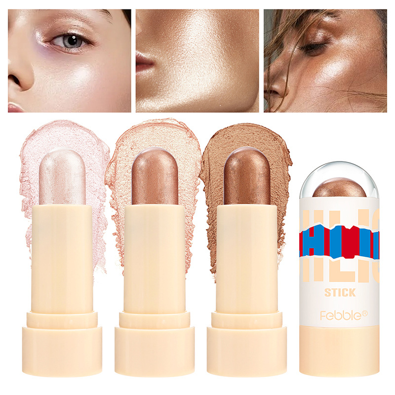USHAS Cross-border in-stock high-gloss stick: Waterproof, long-lasting, brightening skin tone, metallic luster, three-dimensional contouring FBC014 details Picture