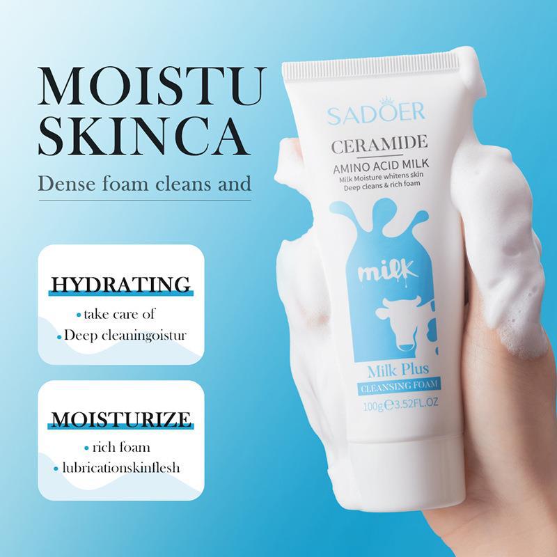 Cross-border export wholesale of all-English SADOER Milk Cleansing Facial cleanser details Picture