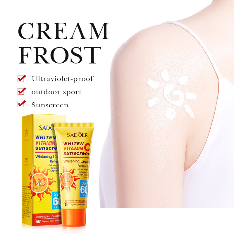 Cross-border export wholesale of SADOER Vitamin c Sunscreen Whitening Cream, sweat-proof Sunscreen details Picture