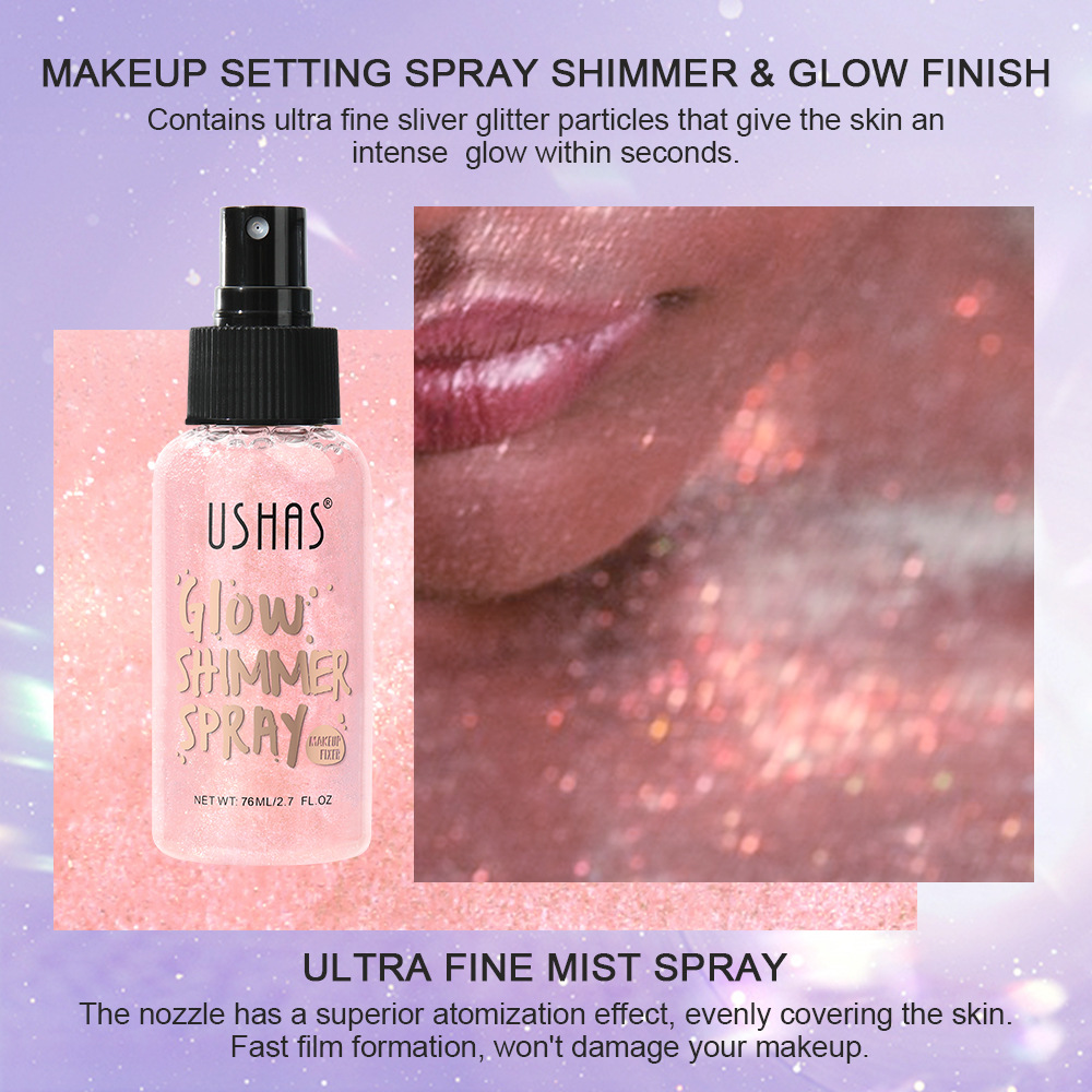 USHAS Cross-border in-stock bestseller Liquid Highlighter Brightening Foundation, Concealer Long-lasting Waterproof Glitter UFS003 details Picture