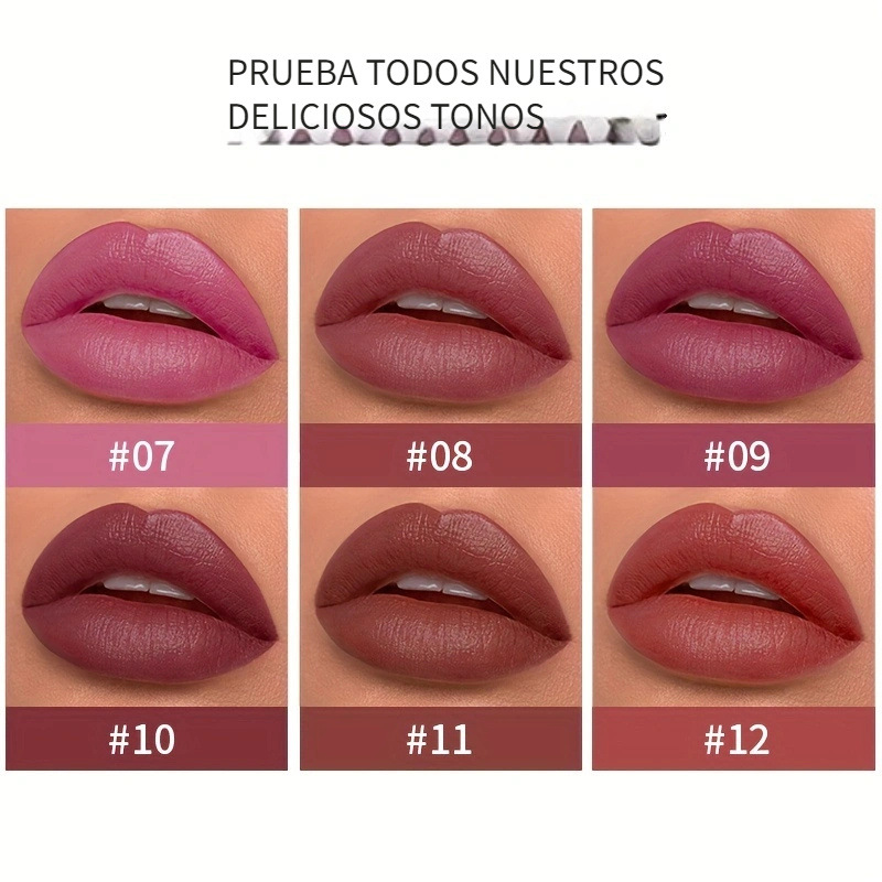 USHAS European and American cross-border moisturizing non-stick cup liquid waterproof lipstick, 6-color lip gloss, matte lip gloss, in stock for wholesale details Picture