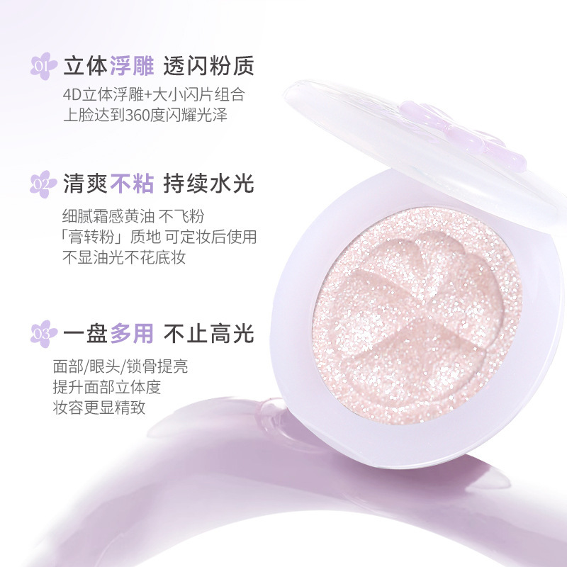 NOVO Polar Day Star River Monochrome Chameleon Highlighter Powder Three-dimensional Brightening, Facial Contouring, Brightening Shadow, Nose Shadow Contouring Powder details Picture