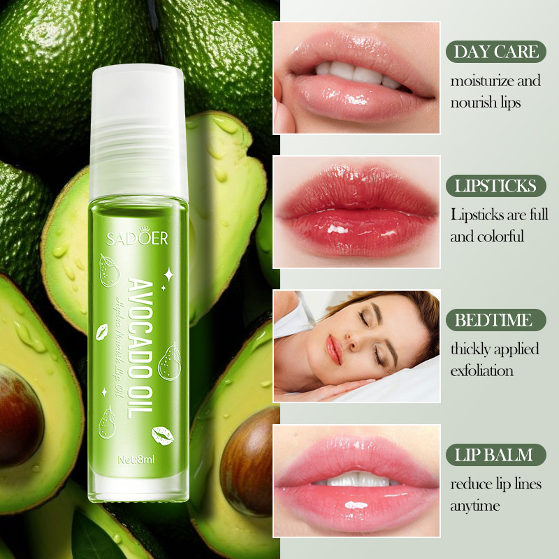 SADOER Avocado Hydrating Lip Oil for Autumn and Winter Moisturizing Lip Balm Cross-border export wholesale Item Picture