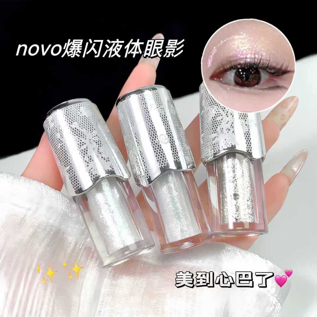 NOVO6344 Sparkling Water Eye Liquid Eyeshadow Chases the flowing light, starlight eyes, sparkling glitter, clear and long-lasting, affordable full figure