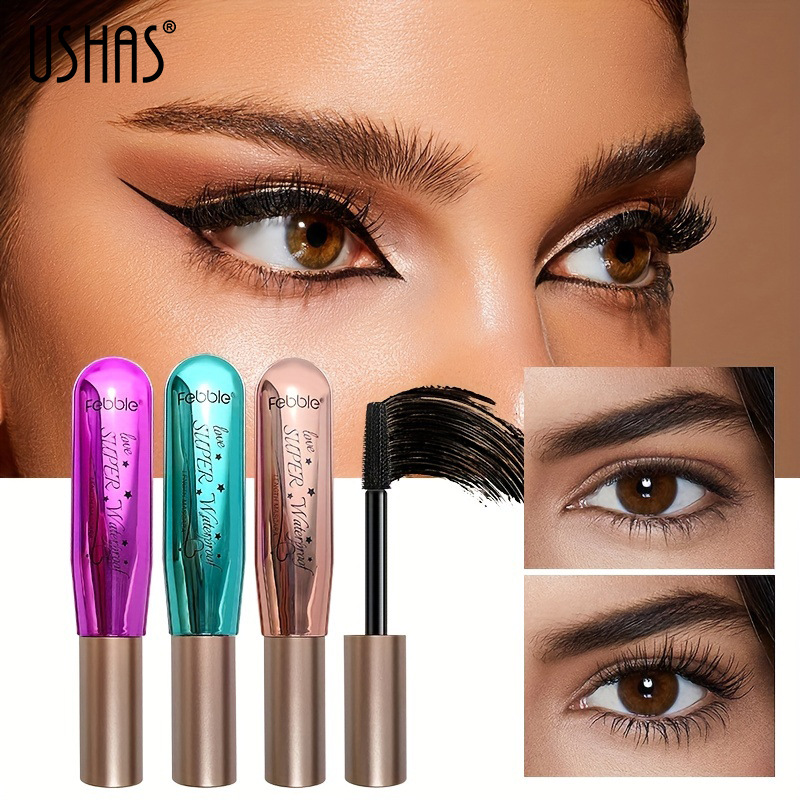 USHAS cross-border hot stock black mascara that does not stain, is waterproof, slender, curls naturally and is not prone to color smudging full figure