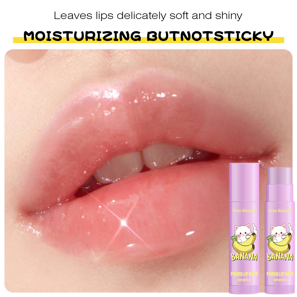 kiss beauty Cross-border Moisturizing Lip Balm Cartoon Hydrating Lip Balm Repairing and Moisturizing Lips Factory wholesale Application Scenario