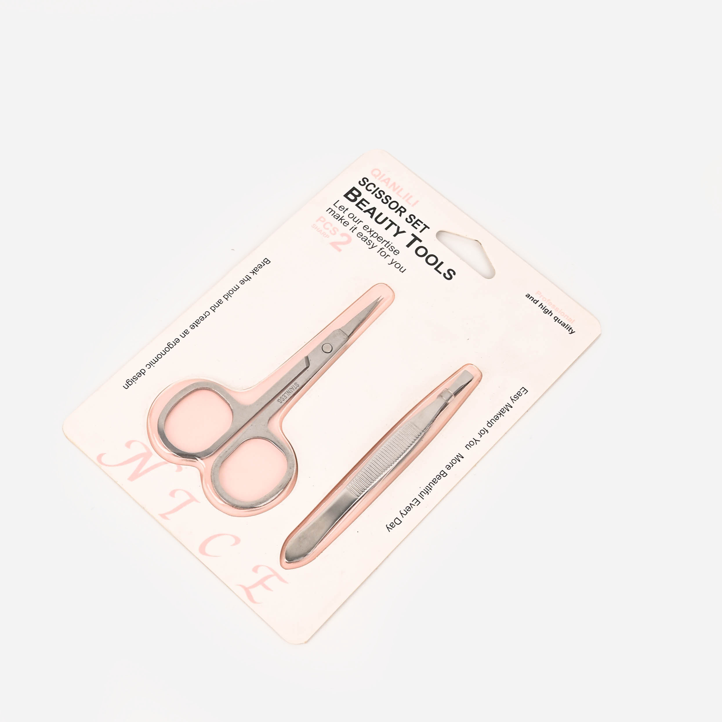 Eyebrow trimming scissors, nose hair trimmer, pointed tip, special eyebrow clippers for beauty salons, eyelash trimmers, makeup scissors, beauty tools details Picture