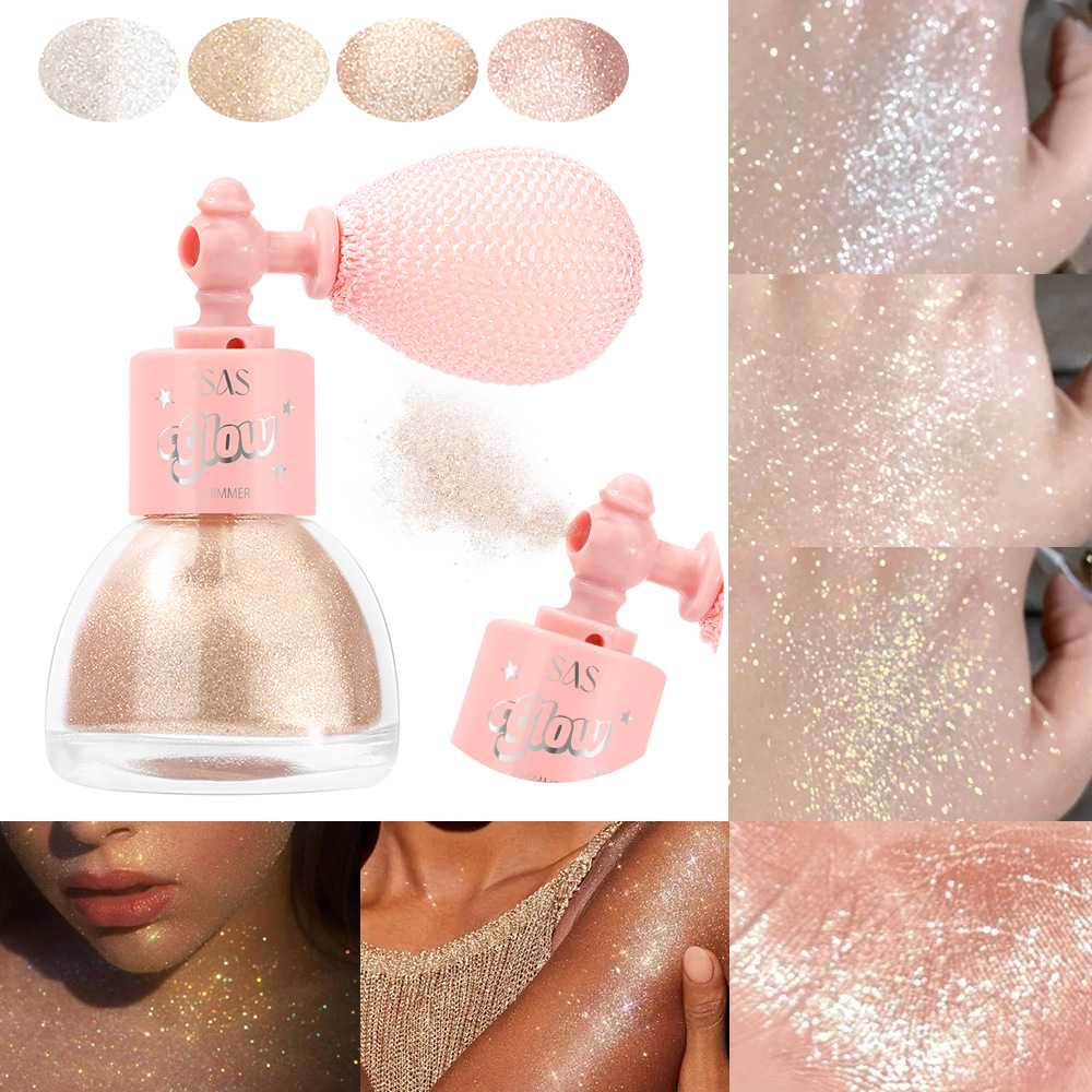 SAS Cross-border in-stock Hot Sale Flash Brightening Flash Powder Spray High-Gloss Pearlescent Powder SLP002 full figure