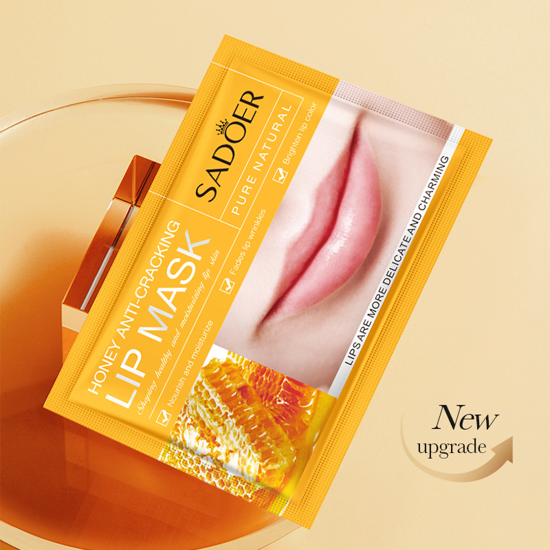 Full English SADOER honey anti-cracking Nourishing Lip Mask for protecting the lip area, cross-border export wholesale of lip masks Item Picture