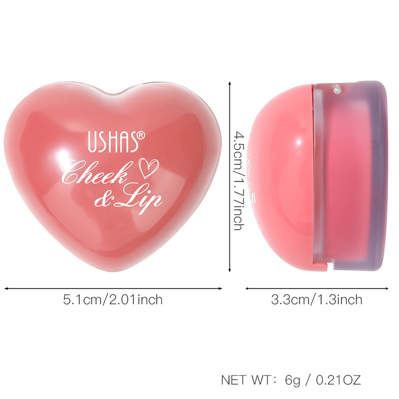 USHAS Cross-border Amazon bestseller, waterproof, long-lasting and color-changing heart-shaped Mousse Blush UC159 Item Picture