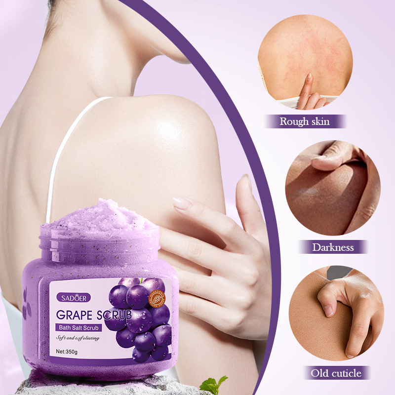 Full-english SADOER Grape Exfoliating and Cleansing Scrub for body cleansing, cross-border export wholesale details Picture