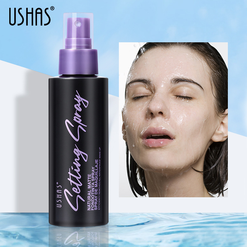 USHAS cross-border in-stock setting spray moisturizes, controls oil, removes makeup, is long-lasting, waterproof, sweat-proof and does not cause oily skin details Picture
