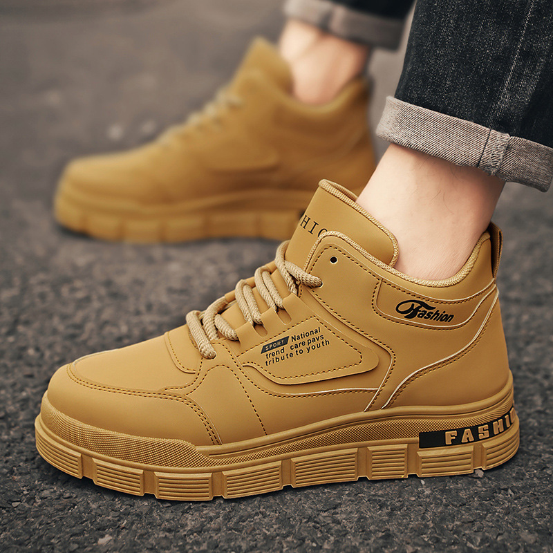 Martin Boots Men's Autumn new high-heeled workwear shoes men's trendy and versatile thick-soled sports shoes Casual sneakers short boots Application Scenario