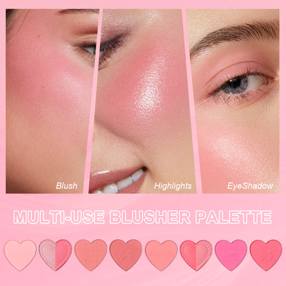 USHAS Cross-border Bestseller Love Blush Four-Color Palette Wholesale UF097 details Picture