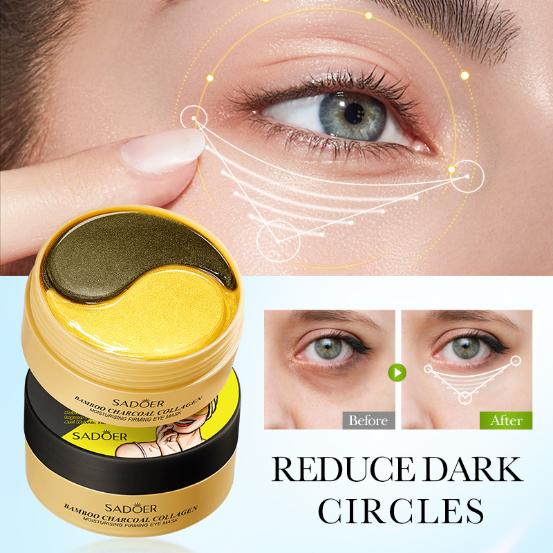 Cross-border wholesale of SADOER bamboo Charcoal Collagen Moisturizing and Firming Eye mask Hydrating and Moisturizing Eye Mask details Picture