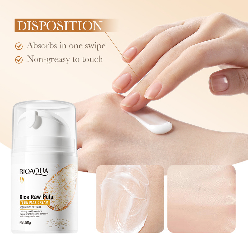 Full English: BIOAOUA Rice Puree Natural Beauty Cream, Brightening and rejuvenating Skin Cream, cross-border export wholesale Application Scenario