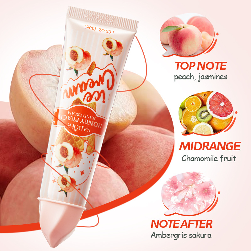 Full English SADOER peach hand cream Moisturizing, anti-dryness and hydrating autumn and winter hand cream cross-border export wholesale Application Scenario