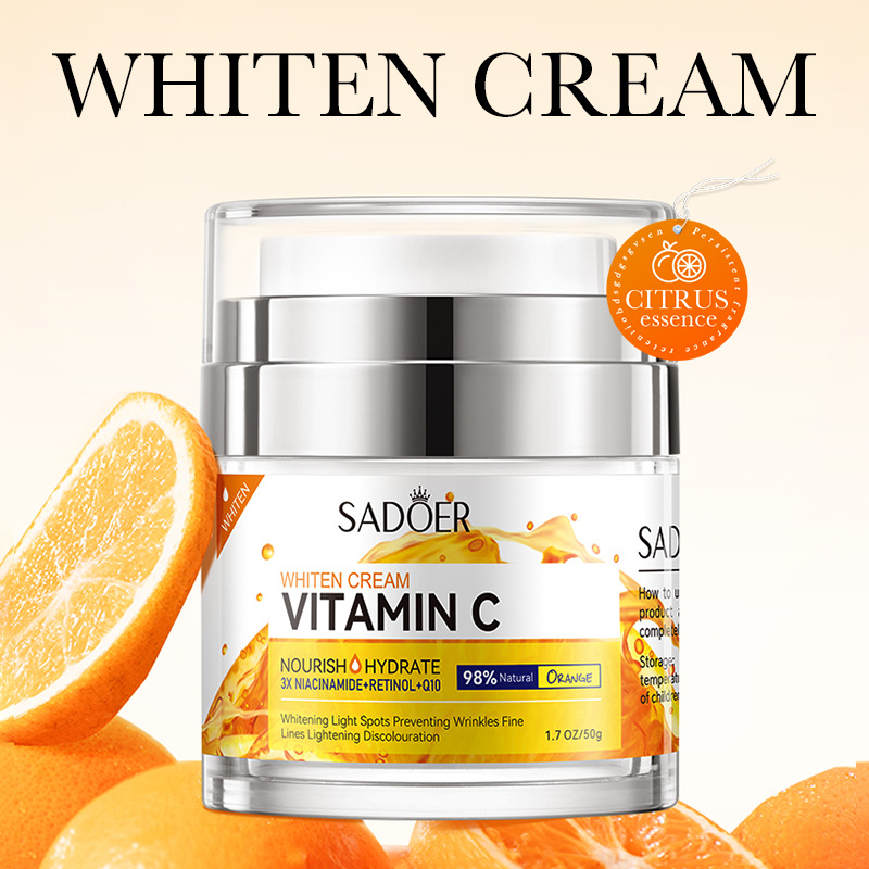 SADOER Vitamin c Whitening and Brightening Cream, Hydrating, rejuvenating and brightening Face Cream, cross-border export wholesale details Picture