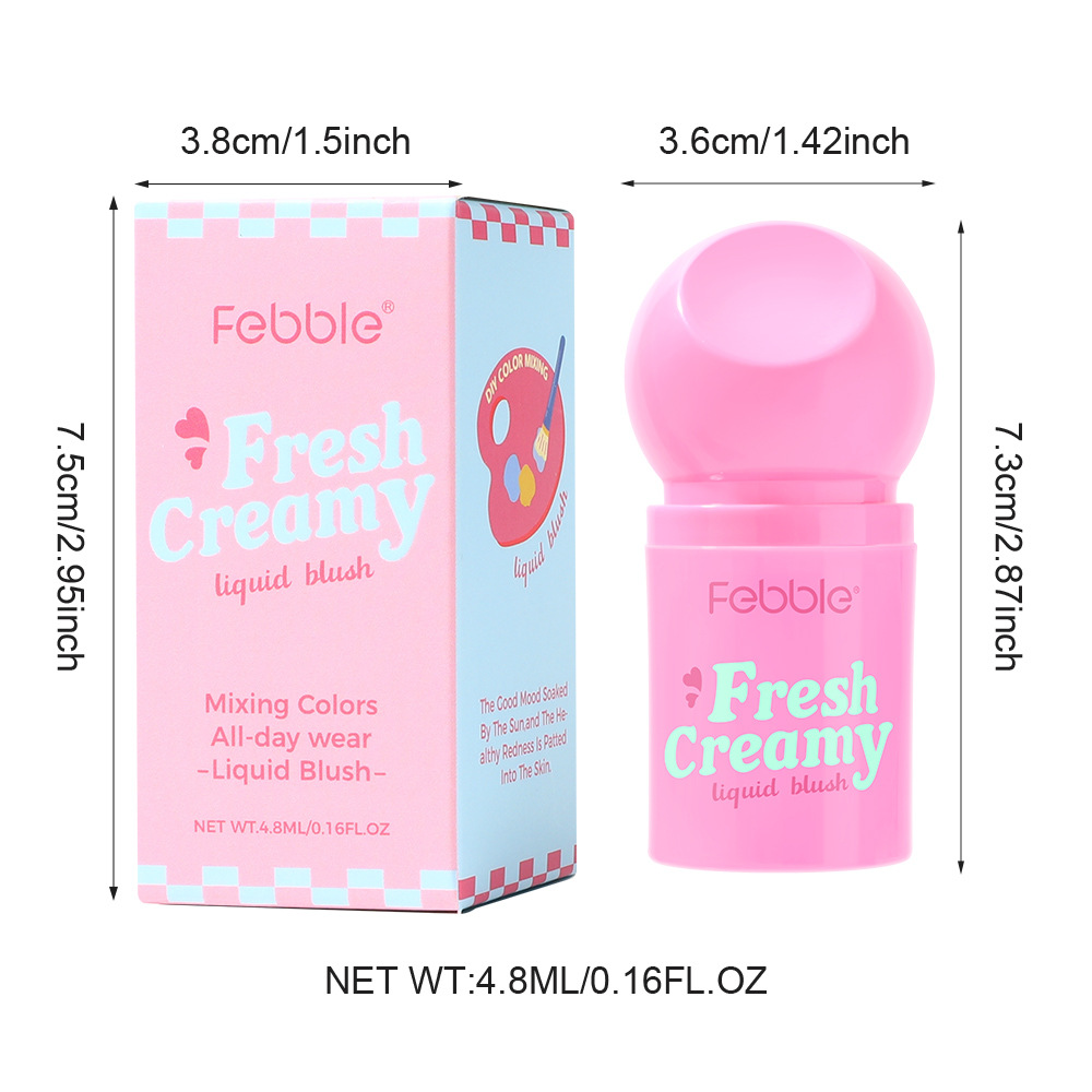 Febble Beauty Cross-border Exclusive High-gloss long-lasting Liquid Blush Natural Contouring Wholesale FBC063 Item Picture