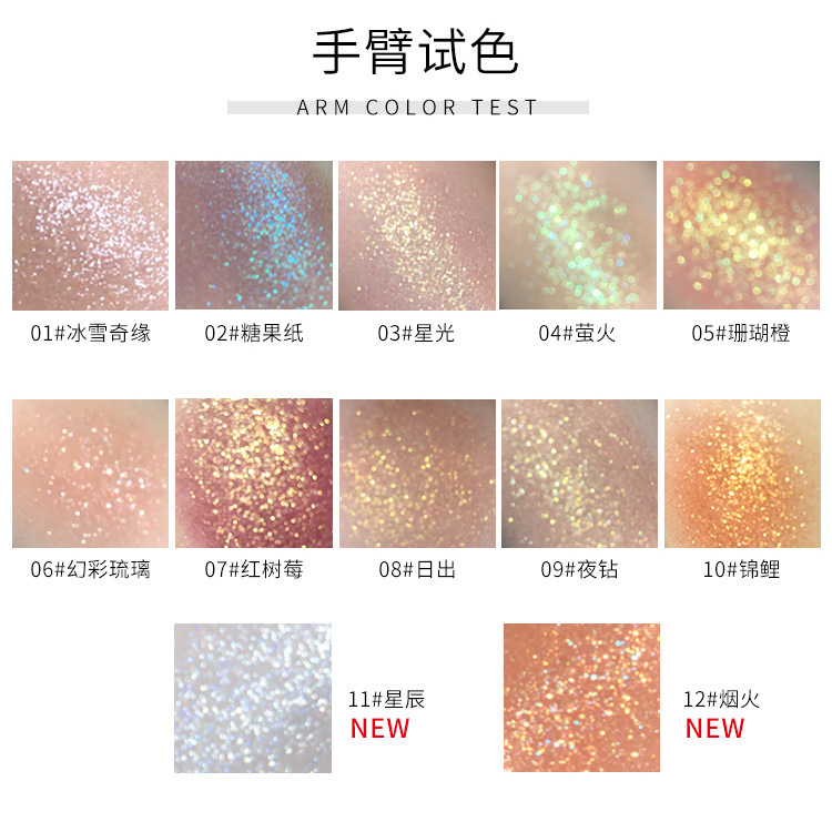 NOVO ODM private label oem for custom processing of mashed potato texture keyboard fingertip cool and trendy eyeshadow with polarized high flash Specification drawing