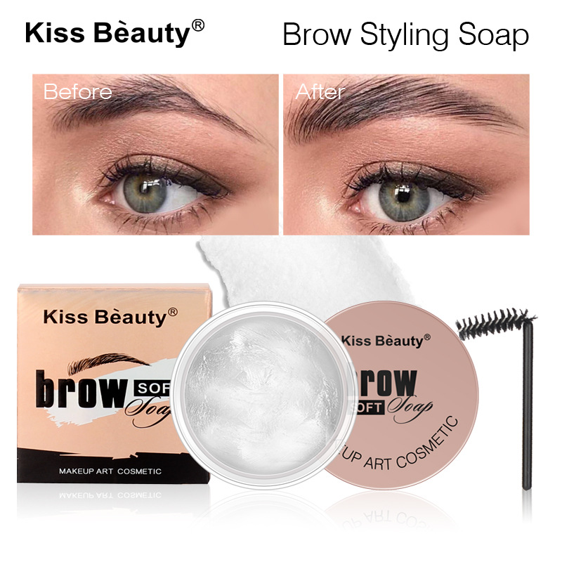 kissbeauty Wild Eyebrow Styling Cream Cross-border wisheba Export Colorless Eyebrow Soap eyebrowsoap details Picture