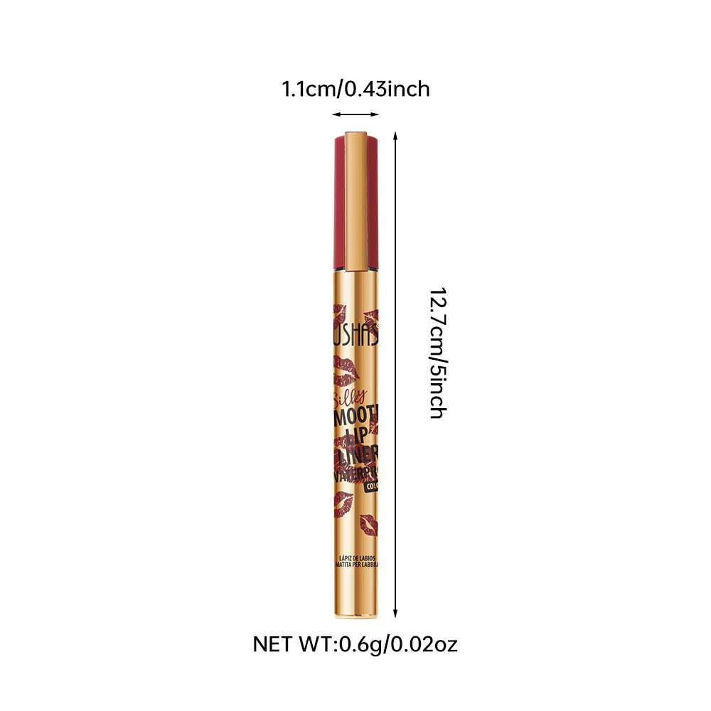 USHAS European and American cross-border stock lip liner pen, easy to color, long-lasting waterproof, non-stick cup, matte makeup effect UP019A Item Picture