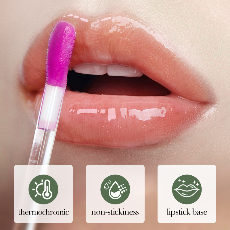 SADOER Flower Thermochrom Lip Oil Series for autumn and winter anti-cracking lip balms cross-border export wholesale Item Picture