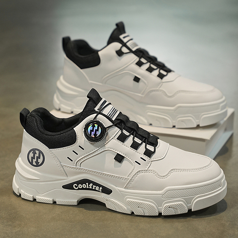 New men's shoes for Spring 2025: Breathable work shoes, trendy and versatile Dr. Martens boots, men's thick-soled white sneakers, and sports board shoes Application Scenario