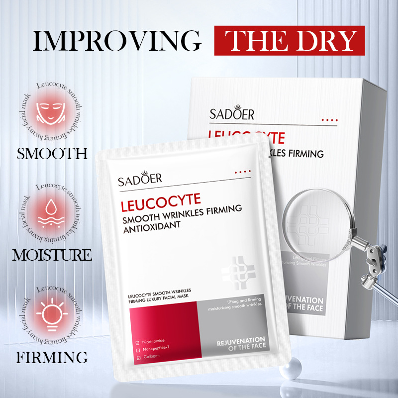 Cross-border export wholesale of SADOER white blood Cell anti-wrinkle, Firming, Hydrating and Moisturizing Mask details Picture