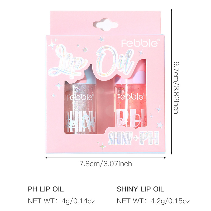 FEBBLE Cross-border Bestseller Moisturizing and Nourishing Polka Dot Color-changing Lip Oil Set FBC068 Item Picture